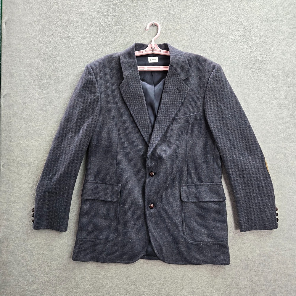 VINTAGE Pendleton Men Jacket 42 Long Gray Blazer 100% Pure Virgin Wool READ
